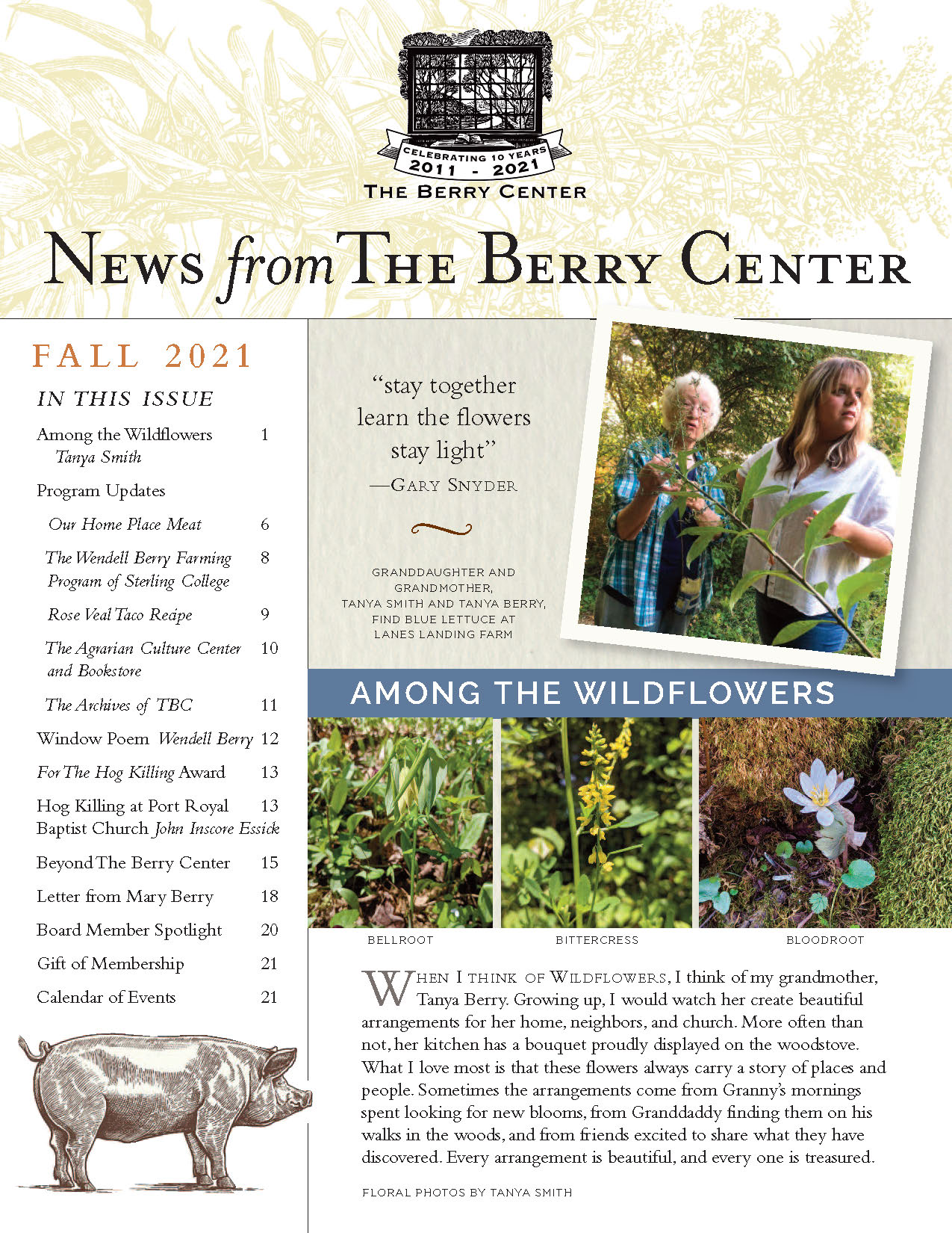 Cover Image of The Berry Center Fall Newsletter