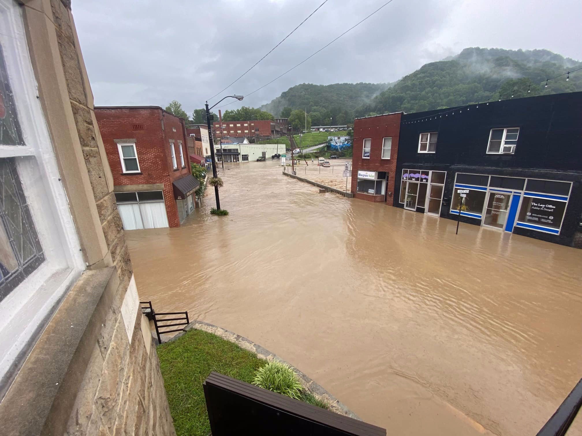 flooding over taking a small eastern ky town
