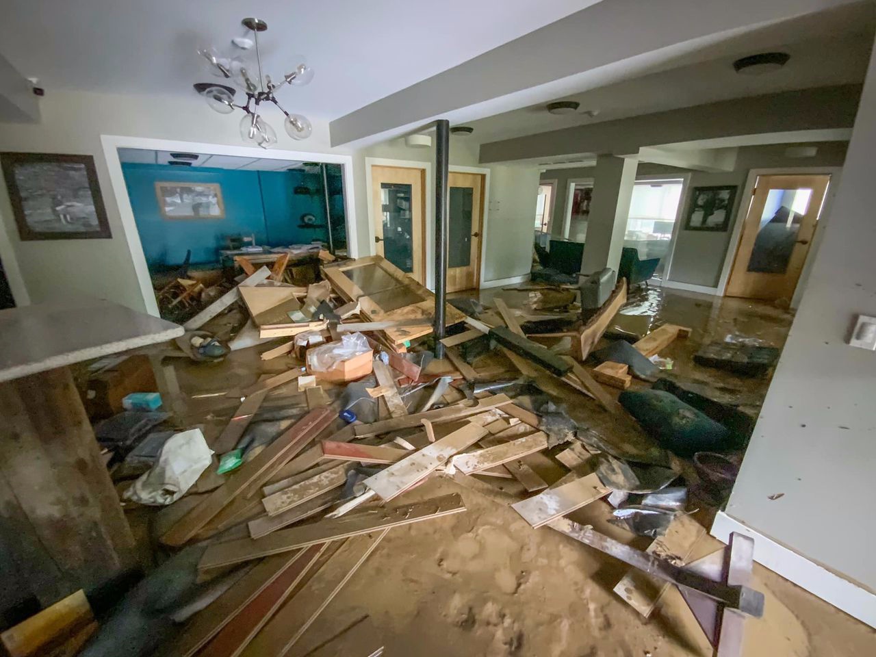 eastern ky flooding damage inside a home