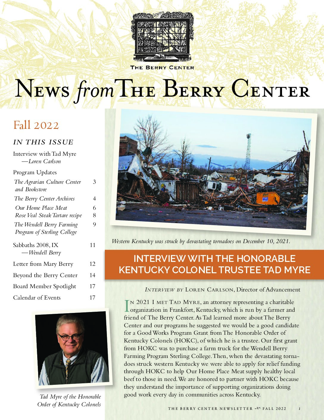The Berry Center Newsletter – Fall 2022