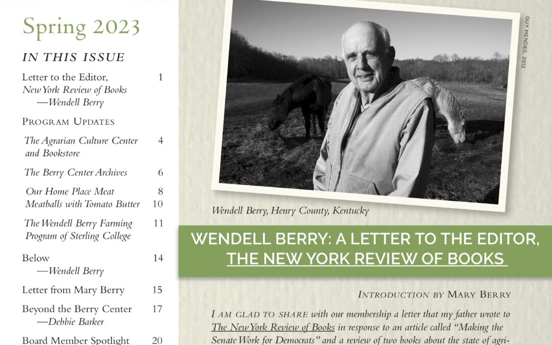 The Berry Center Newsletter – Spring 2023