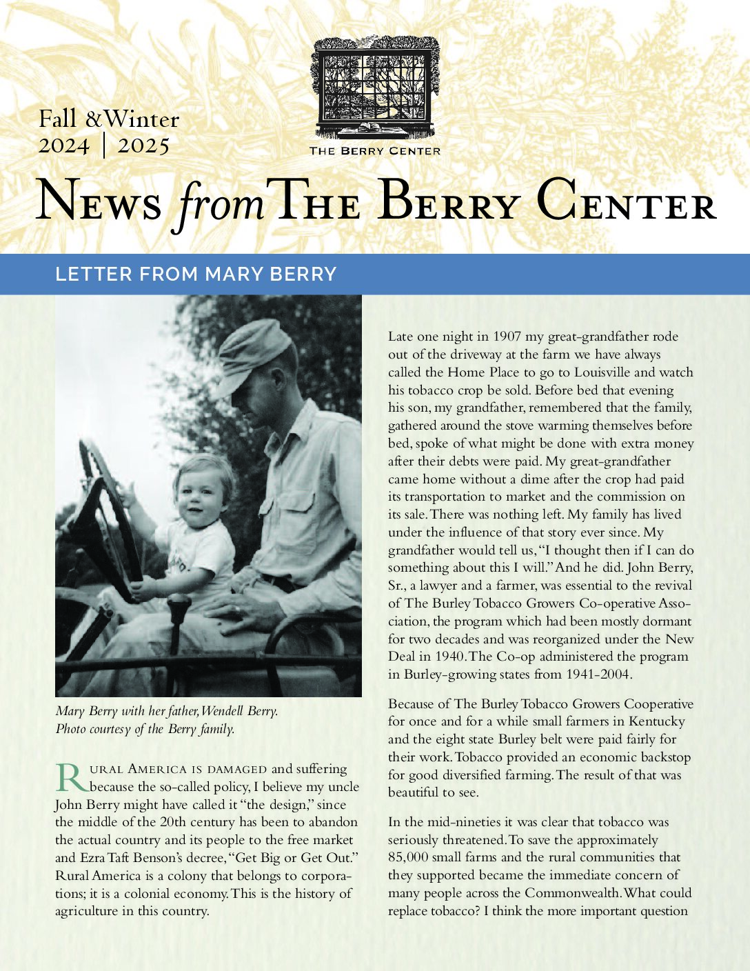 Cover of The Berry Center Journal - Volume Four - Spring 2021