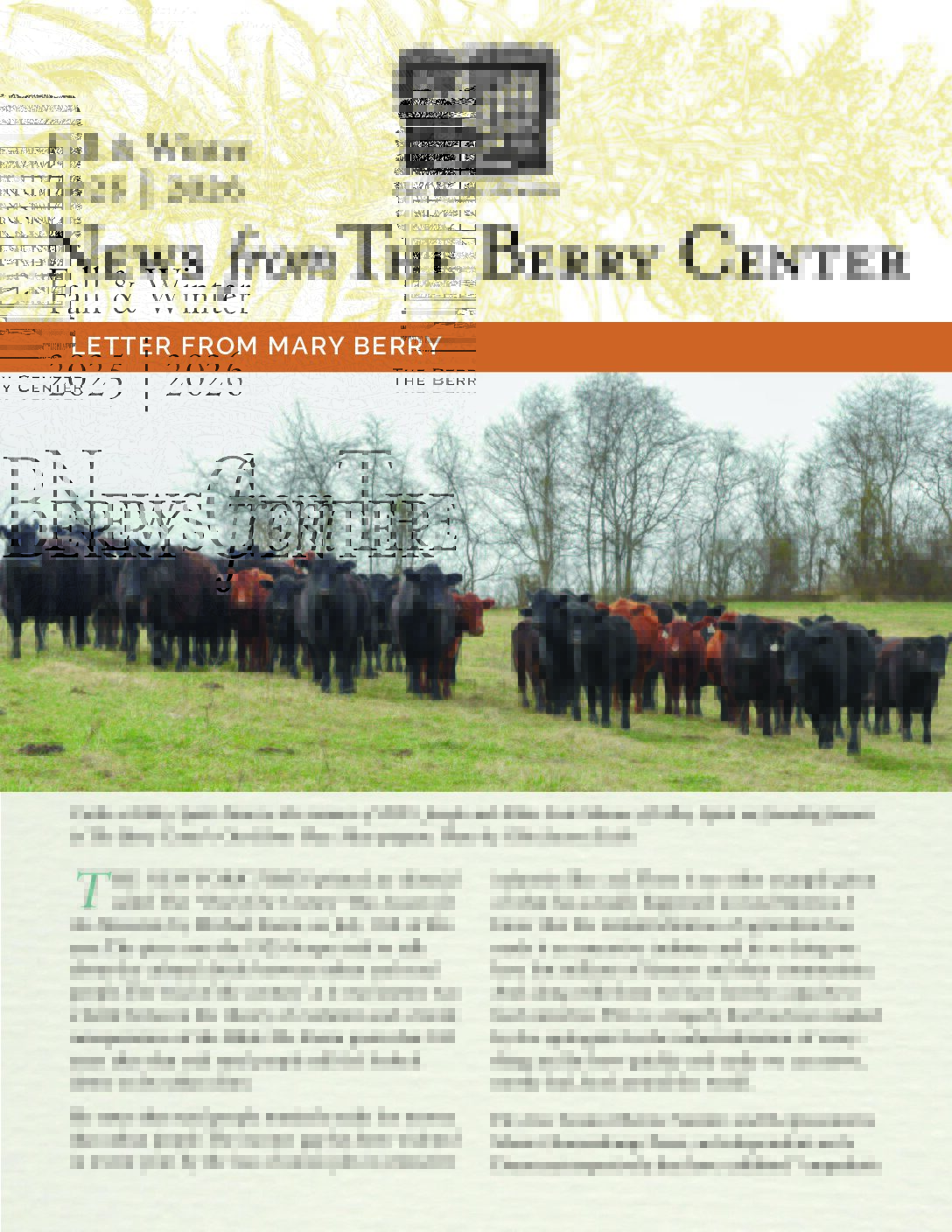 Cover of The Berry Center Journal - Volume Four - Spring 2021